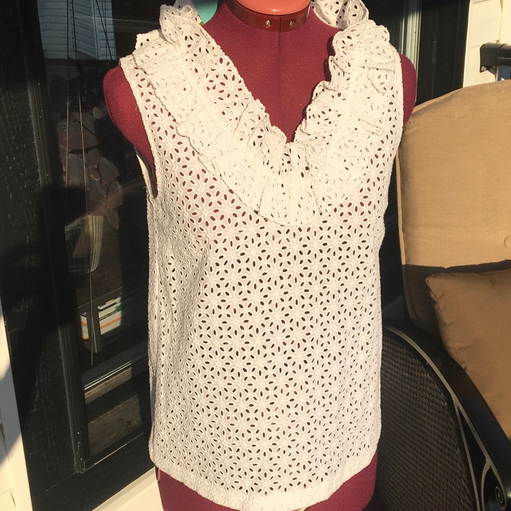 BNWT Kate Spade White Eyelet Top - sz 2A